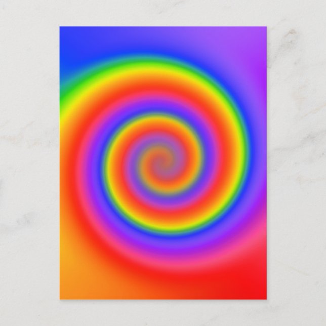 Colourful Spiral Design: Postcard (Front)