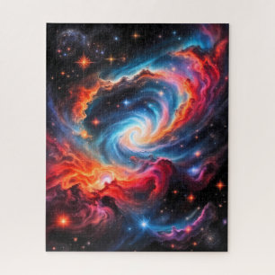 Colourful Spiral Galaxy Nebula Space Jigsaw Puzzle
