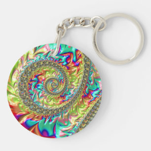 Colourful Spiral Key Ring