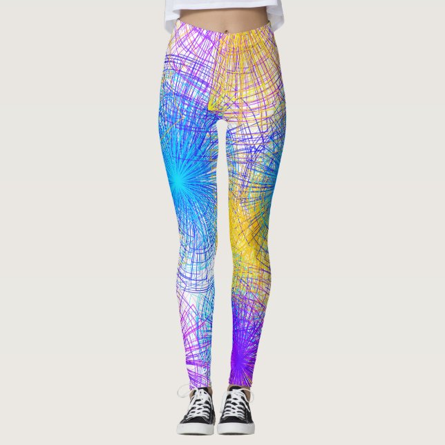 Colourful Spiral Leggings (Front)