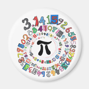 Colourful sPiral of Pi Calculated Magnet