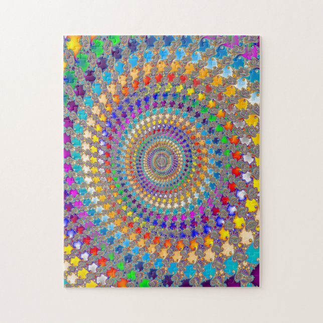 Colourful Spiral Pattern Jigsaw Puzzle (Vertical)