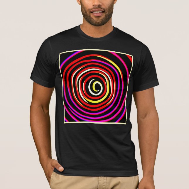 Colourful Spiral Pattern T-Shirt (Front)