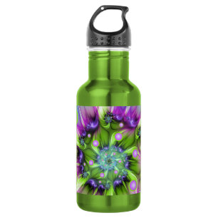 Colourful Spiral Round Shapes Abstract Fractal Art 532 Ml Water Bottle