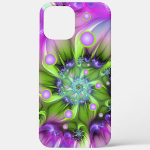 Colourful Spiral Round Shapes Abstract Fractal Art iPhone 12 Pro Max Case