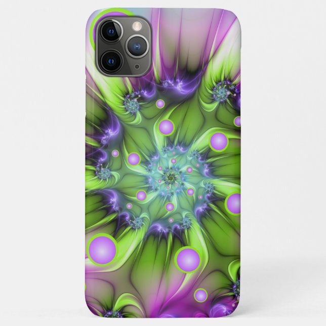 Colourful Spiral Round Shapes Abstract Fractal Art Case-Mate iPhone Case (Back)