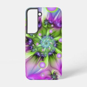 Colourful Spiral Round Shapes Abstract Fractal Art Samsung Galaxy Case
