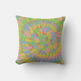 Colourful Spiral Swirl Cushion