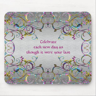 Colourful Spiral Swirl Patterns - Celebration Mouse Mat