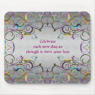 Colourful Spiral Swirl Patterns - Celebration Mouse Mat
