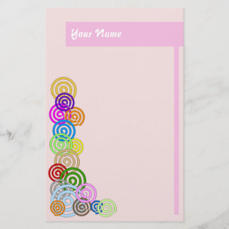 Colourful Spirals Stationery