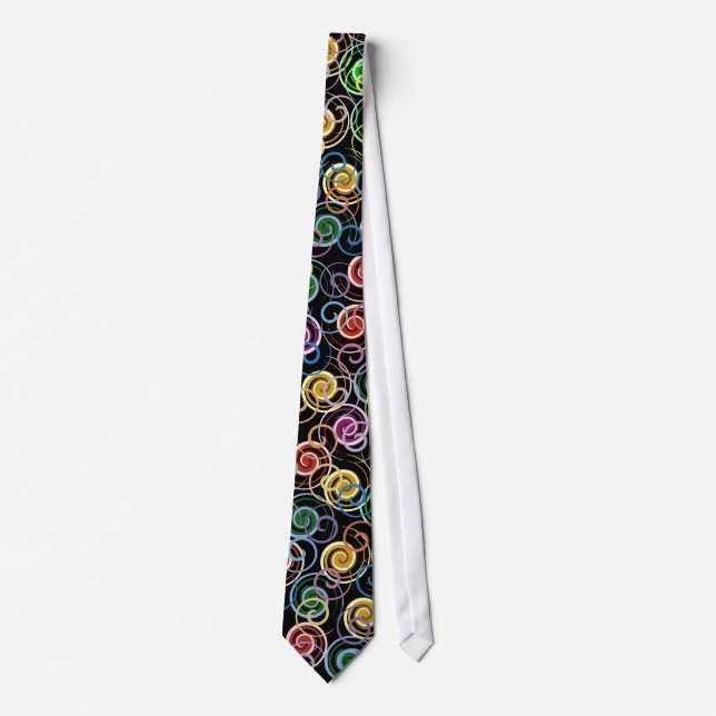 Colourful Spirals - Tie (Front)