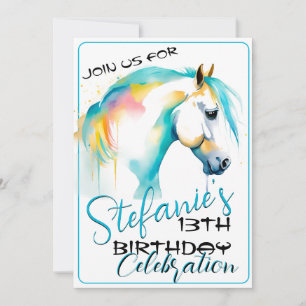 Colourful Spirit Pony 11 Birthday Invitation