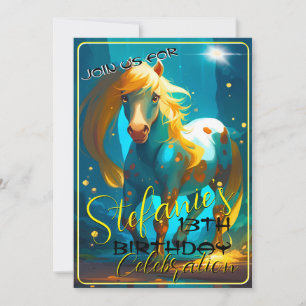 Colourful Spirit Pony 23 Birthday Invitation