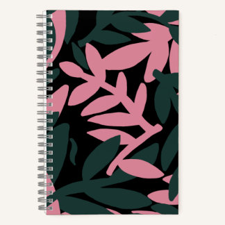 Colourful spirited leaves pattern notebook