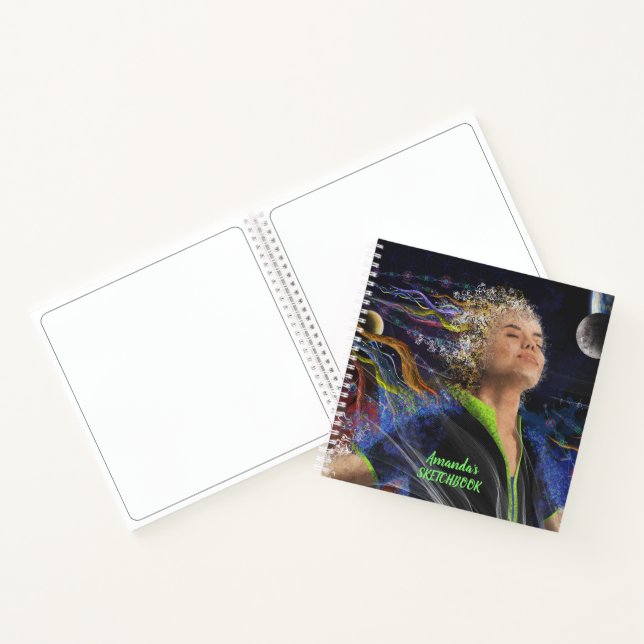 Colourful Spiritual Universal Mind Monogram Notebook (Inside)