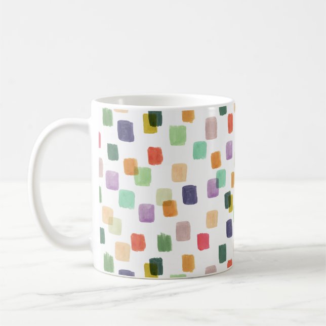 Colourful Splash: Abstract Seamless Background Coffee Mug (Left)