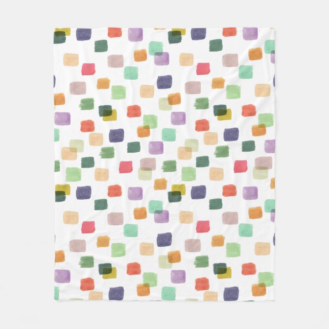 Colourful Splash: Abstract Seamless Background Fleece Blanket (Front)