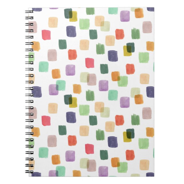 Colourful Splash: Abstract Seamless Background Notebook (Front)