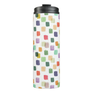 Colourful Splash: Abstract Seamless Background Thermal Tumbler