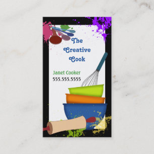 Colourful Splash Cooking Business Card