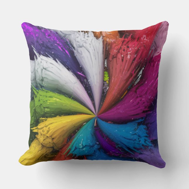 Colourful Splash Cushion (Front)