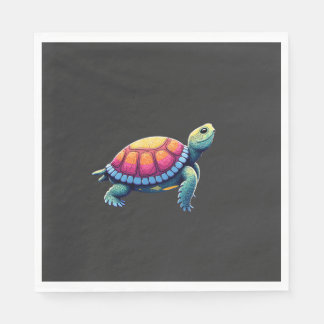 Colourful Splash Eastern Box Turtle (1) Napkin