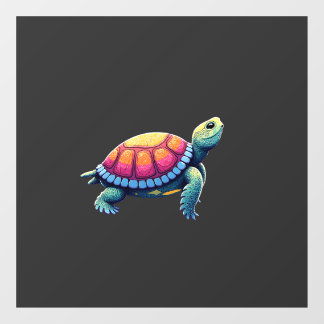 Colourful Splash Eastern Box Turtle (1) Window Cling