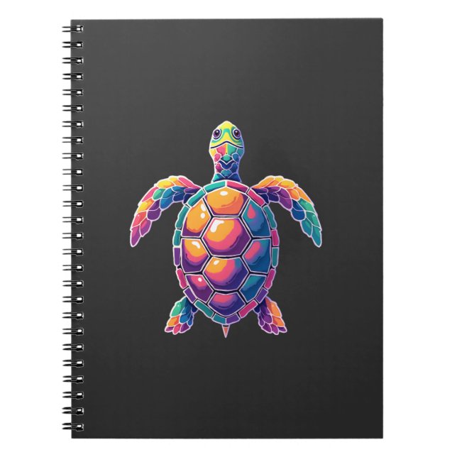 Colourful Splash Eastern Box Turtle (2) Notebook (Front)