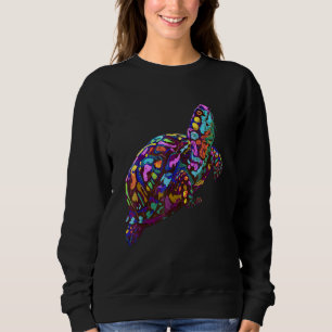 Colourful Splash Eastern Box Turtle Sweatshirt