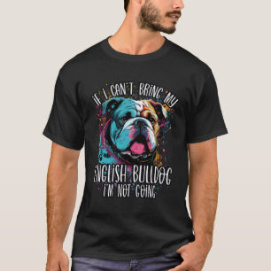 Colourful Splash English Bulldog Mama Dad Portrait T-Shirt