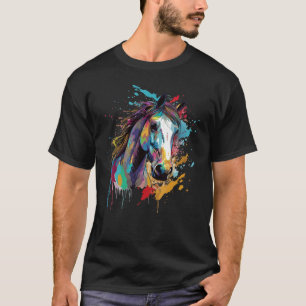 Colourful Splash Kuda Padi Horse T-Shirt