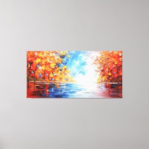 Colourful splash painting landscape canvas print