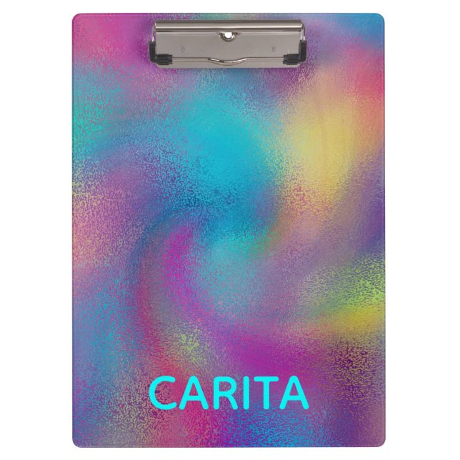 Colourful Splash Personalised Clipboard (Front)