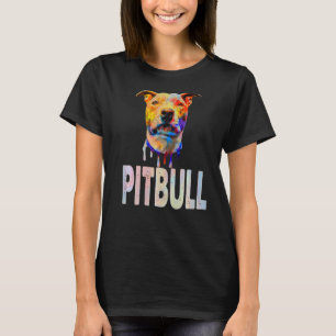 Colourful Splash Pitbull Dog Pittie Puppy T-Shirt