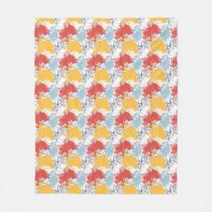 Colourful splash textures fleece blanket