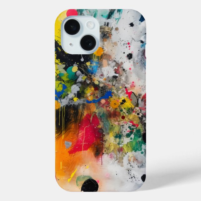 Colourful Splashes Abstract Art Case-Mate iPhone Case (Back)