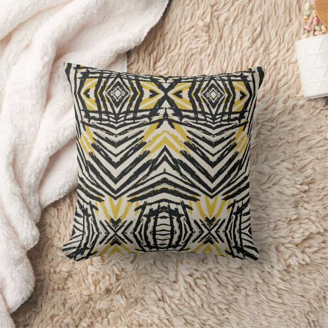 Colourful Splashes and Dynamic Lines Cushion (Blanket)