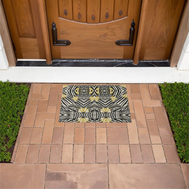Colourful Splashes and Dynamic Lines Doormat (Outdoor)