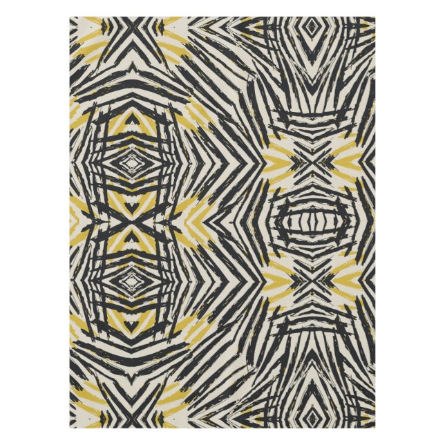 Colourful Splashes and Dynamic Lines Tablecloth (Front)