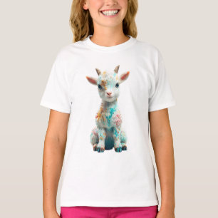 Colourful Splatter Baby Goat Kids T-Shirt