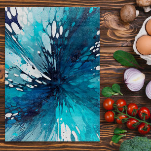 Colourful Splatter Paint Art Chopping Board