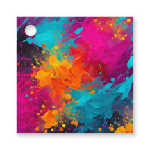 Colourful Splatter Paint Art Gift Tags