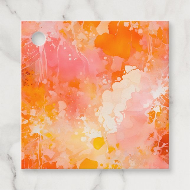 Colourful Splatter Paint Art Gift Tags (Front)