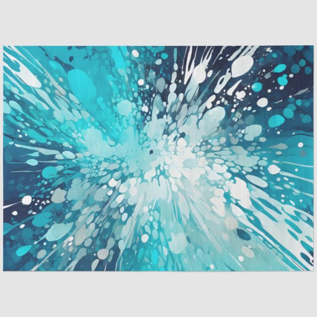 Colourful Splatter Paint Art Tissue Paper (Front)