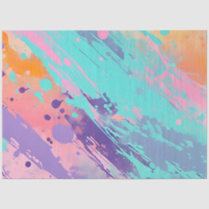 Colourful Splatter Paint Art Tissue Paper