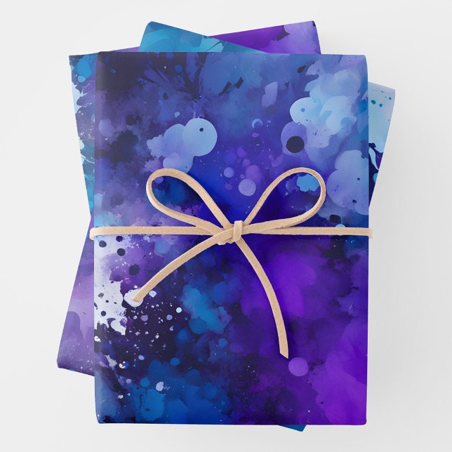 Colourful Splatter Paint Art Wrapping Paper Sheets (Creator Uploaded)