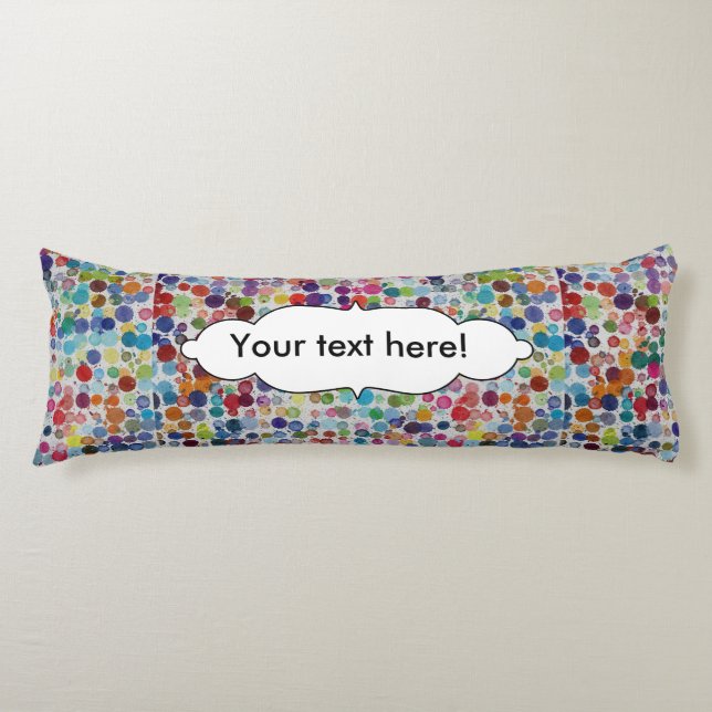 Colourful splatters abstract design body cushion (Front)