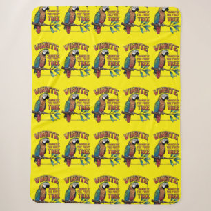 Colourful Splendour: Parrot in Shimmering Paradise Sherpa Blanket