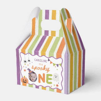 Colourful Spooky One Halloween Ghost Birthday Favour Box